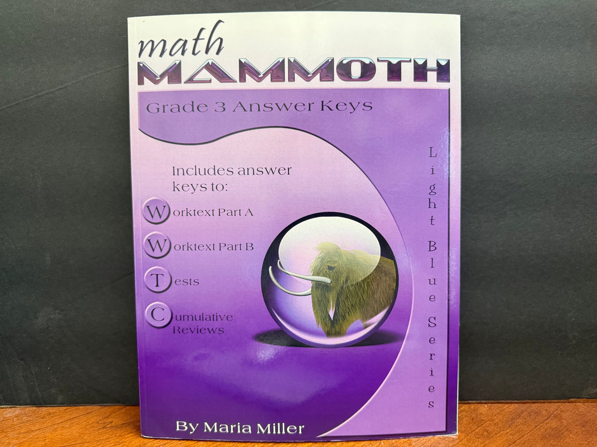 Math Mammoth Grade 3 Answer Keys (8/2020 Edition, Full Color)