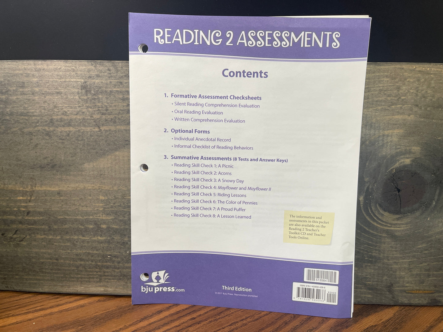 Reading 2 Assessments & Answer Key third ed