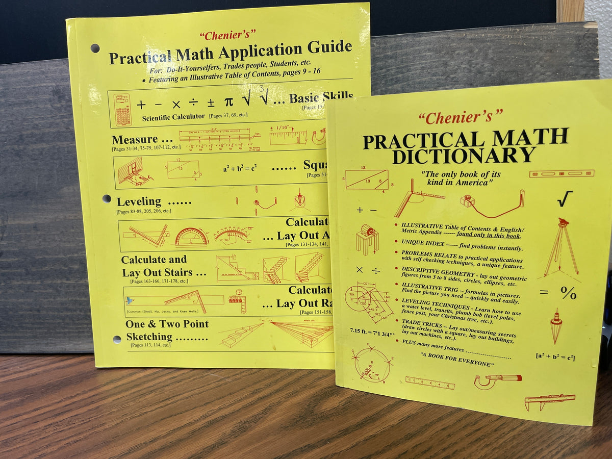 Chenier’s Practical Math Dictionary + Practical Math Application Guide 2 Book Se