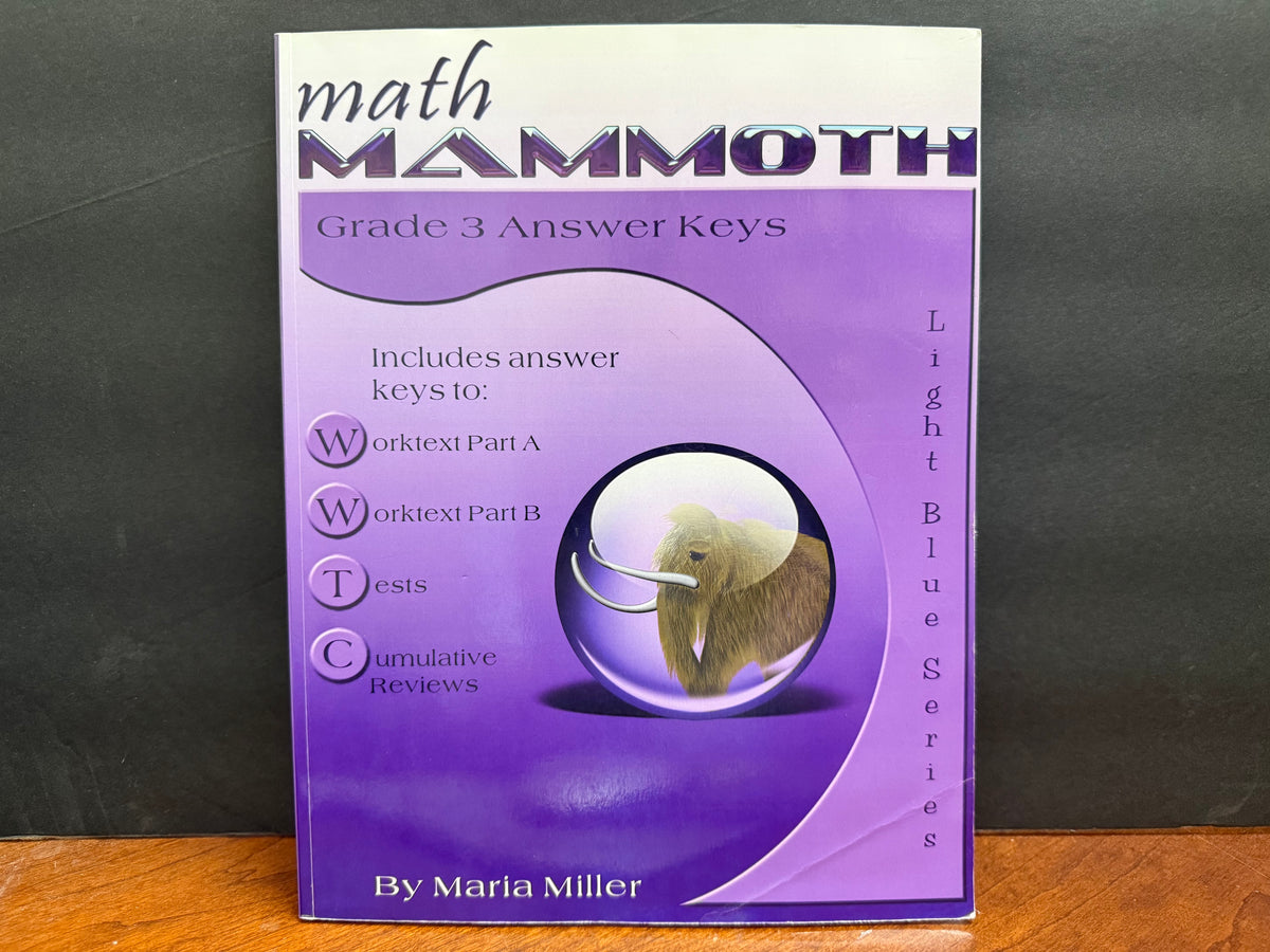 Math Mammoth Grade 3 Answer Keys (12/2020 Edition, Full Color)