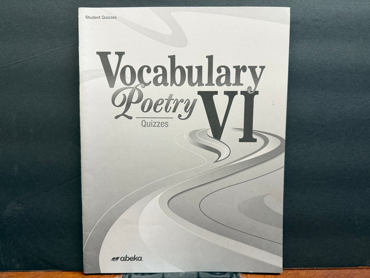 Vocabulary, Poetry VI Quiz Book (5th Edition)