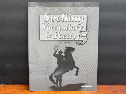 Spelling, Vocabulary, and Poetry 5 Tests & Key Set (5th Edition)