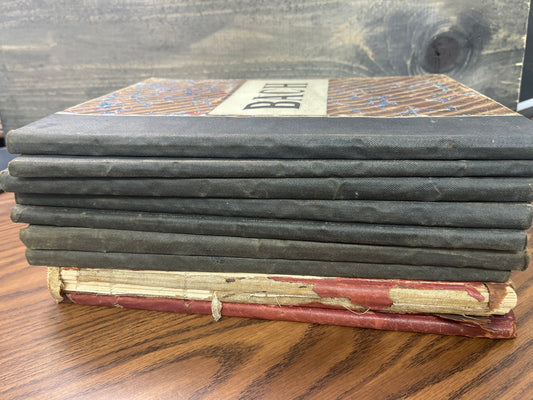 Lot of 9 antique piano music books