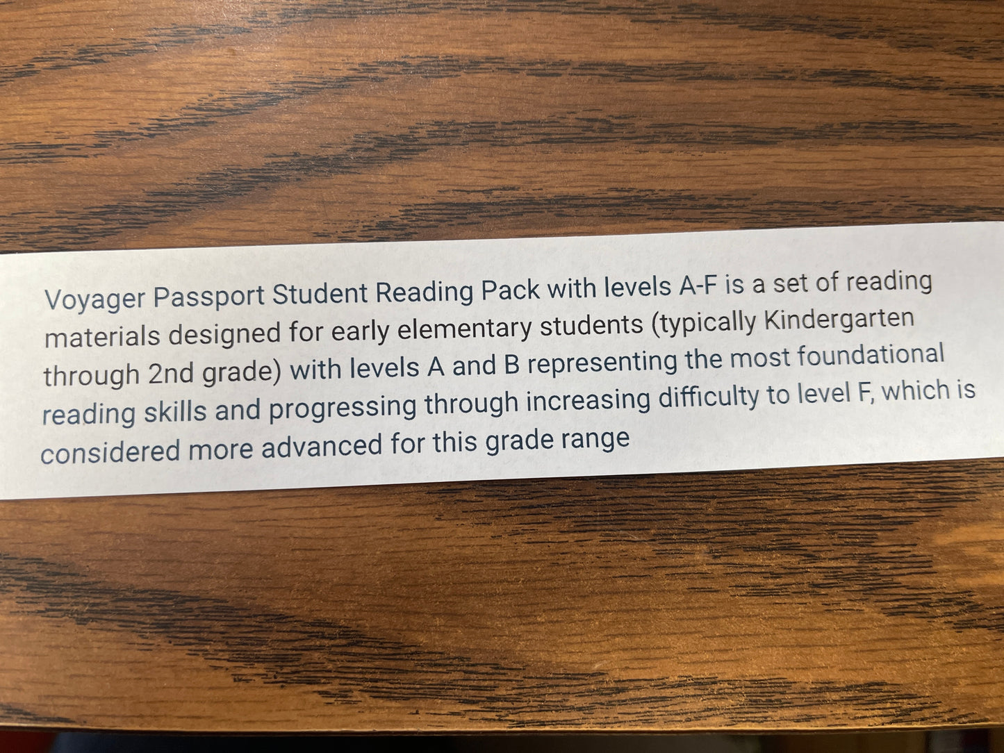 Voyager Passport Student Reading Pack 3.1 (K-2nd) level C complete