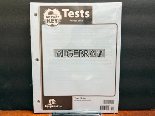 Math 2 Test Answer Key (3rd Edition)