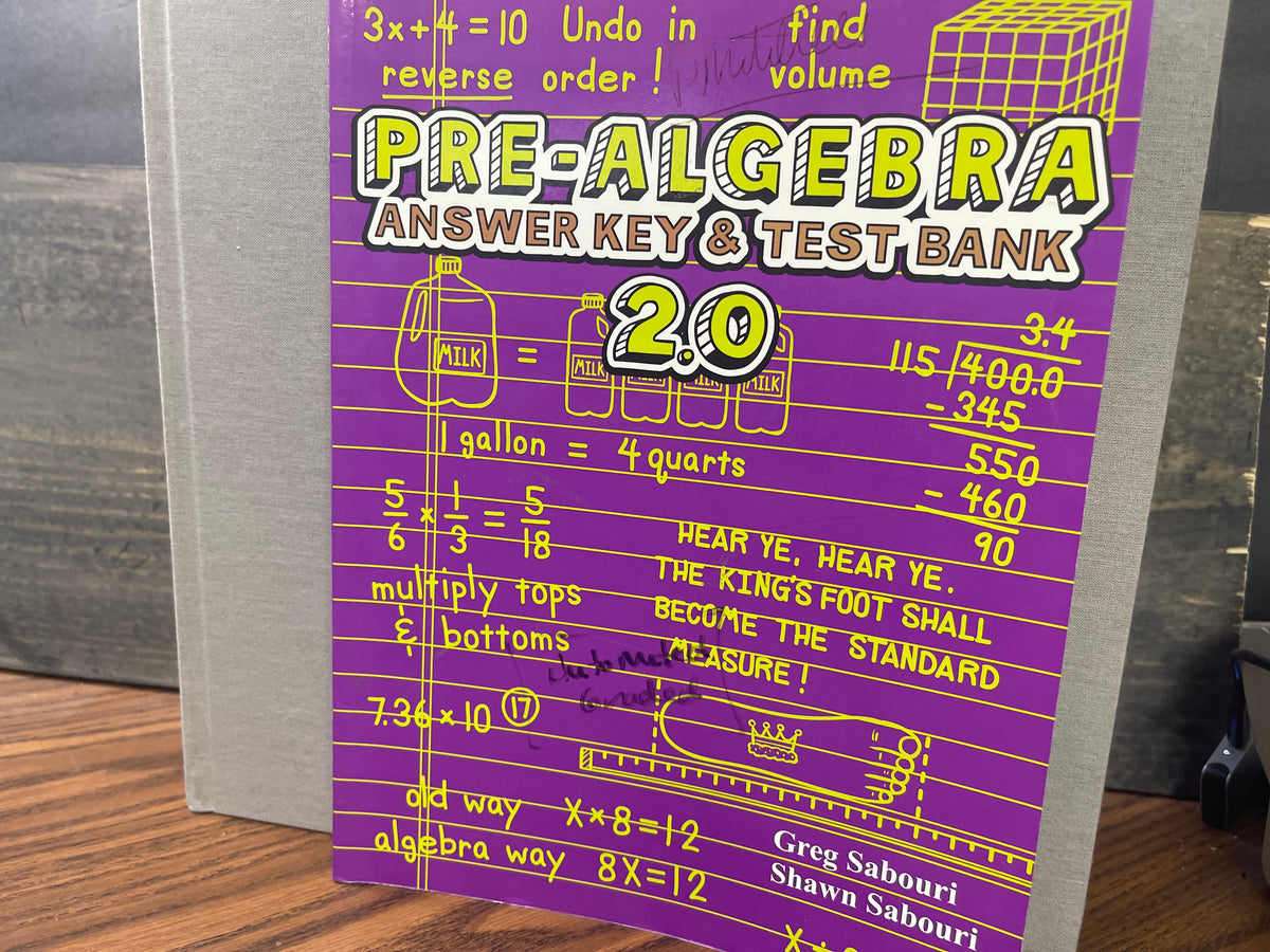 Pre-algebra answer key & test bank