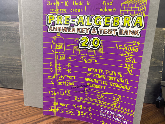 Pre-algebra answer key & test bank