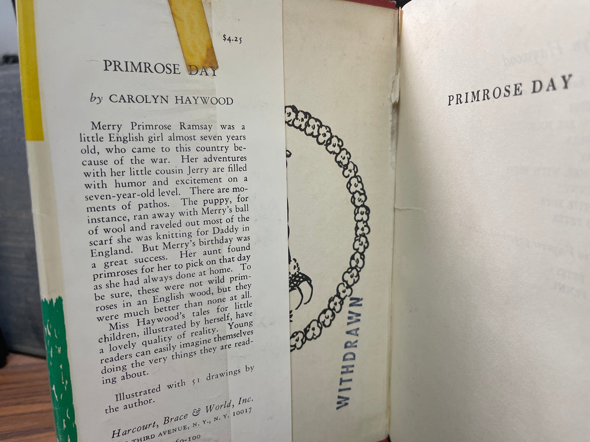 Primrose Day Carolyn Haywood 1942 Copyright Vintage Hardcover w/Dust Jacket