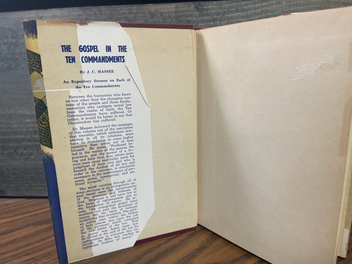 J.C. Massee The Gospel in the Ten Commandments 1922 Higley Press Hardcover Dust