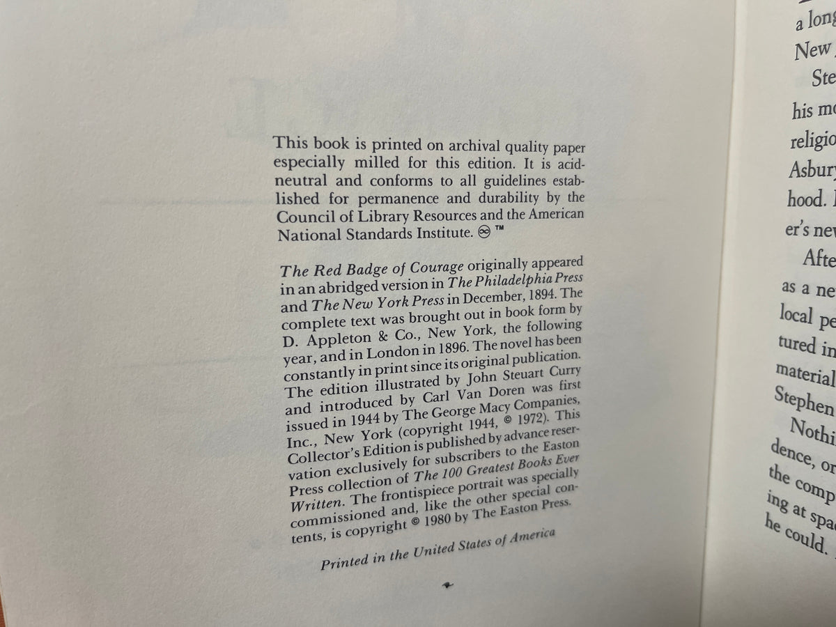 The Red Badge of Courage by Stephen Crane.