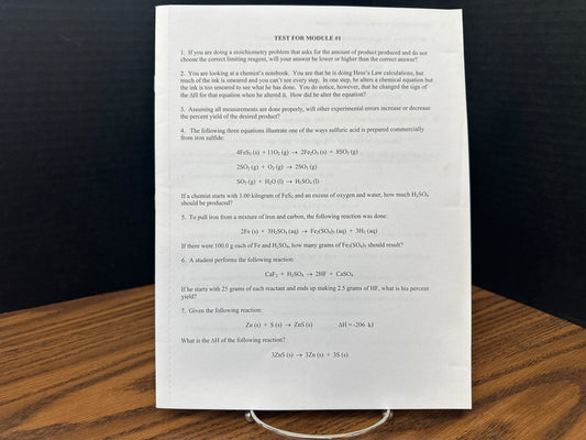 Advanced Chemistry in Creation tests