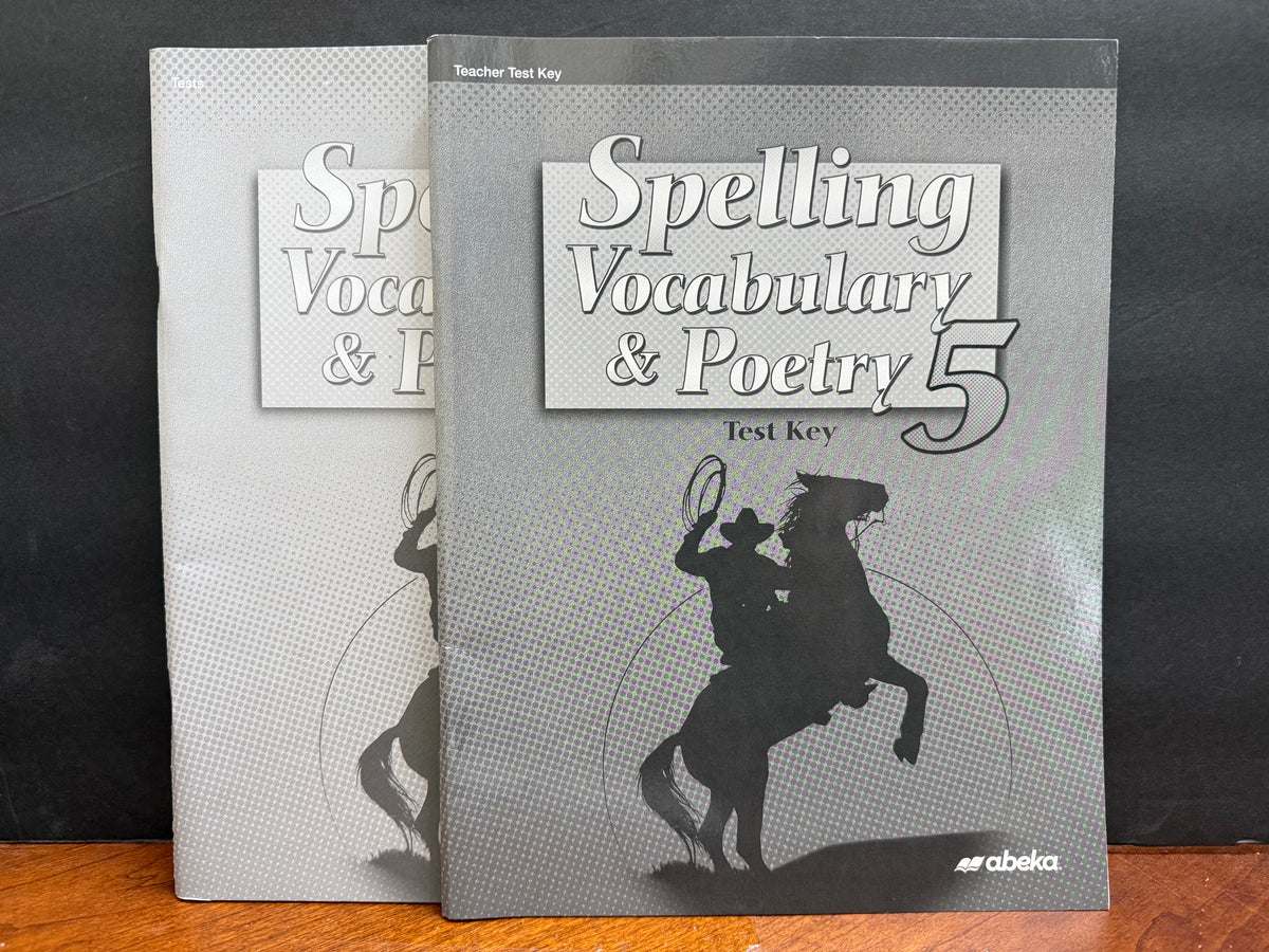 Spelling, Vocabulary, and Poetry 5 Tests & Key Set (5th Edition)