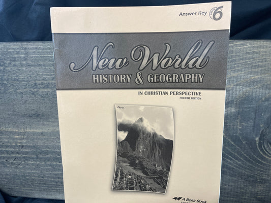 New World History and Geography Answer Key first ed