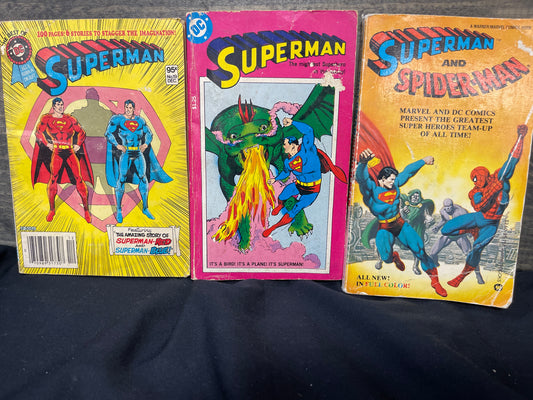 Superman, Superman, Superman and Spider-man