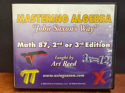 Mastering Algebra Saxon Math 87 DVDs (2nd or 3rd edition)