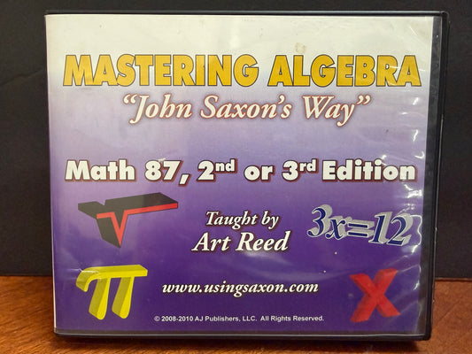 Mastering Algebra Saxon Math 87 DVDs (2nd or 3rd edition)
