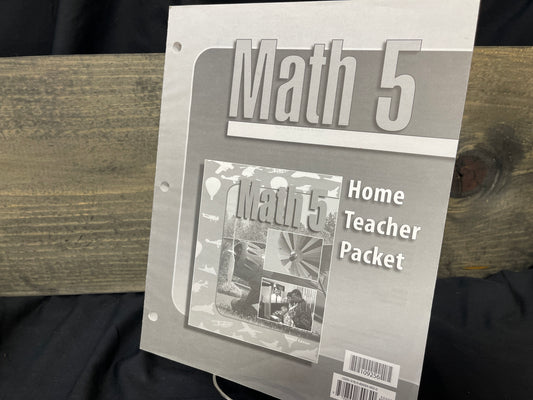 Math 5 home teacher packet