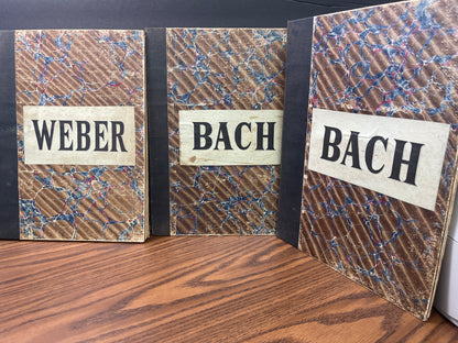 Lot of 9 antique piano music books