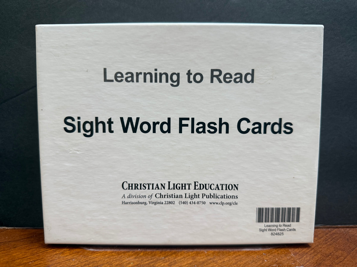 Christian Light Learning to Read Sight Word Flash Cards
