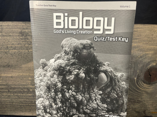 Biology Quiz and Test Key Volume 1 fifth ed