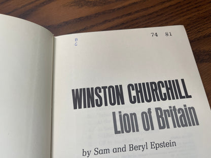Winston Churchill Lion of Britain Sam Beryl Epstein 1971 HC Garrard Vintage