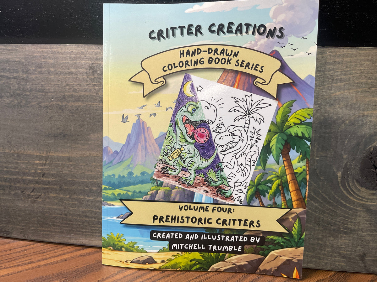 Critter Creations: Prehistoric Critters: Hand-Drawn Coloring Book Series, Volume