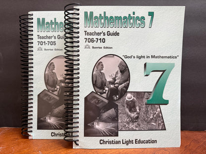 Christian Light Math 701-710 Teacher’s Guide Set