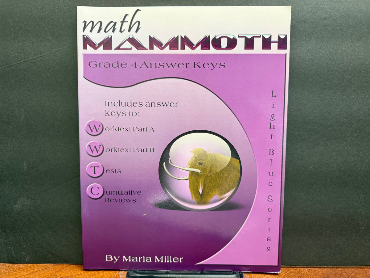 Math Mammoth Grade 4 Answer Keys (2018 Edition, Full Color)