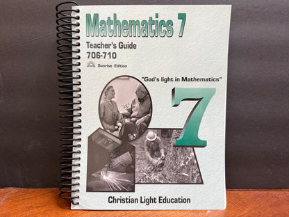 Christian Light Math 701-710 Teacher’s Guide Set