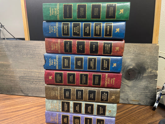 Reader’s Digest Great Biographies 8 Volume Hardcover Set Vintage 1987-1990