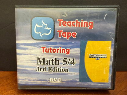 Tutoring Saxon Math 5/4 Teaching DVDs (3rd Edition)