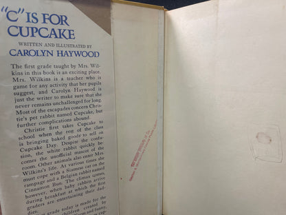 C Is for Cupcake Carolyn Haywood 1974 1st Printing HC DJ Ex-Library