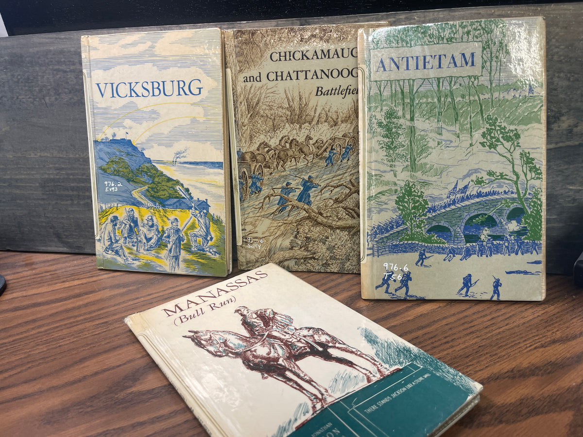 4 Vintage Civil War Battlefield Books NPS Manassas Antietam Vicksburg Chattanoog