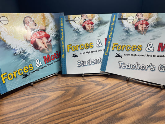 Forces & Motion text, teacher guide, student journal